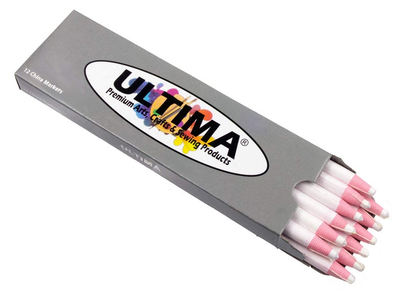 Ultima China Marker â€“ Peel-Off Grease Pencil/Wax Pencil â€“ Leaves Opaque, Easy to Remove Markings on all Glazed, Non-Porous & Polished Surfaces (White) - Image 1